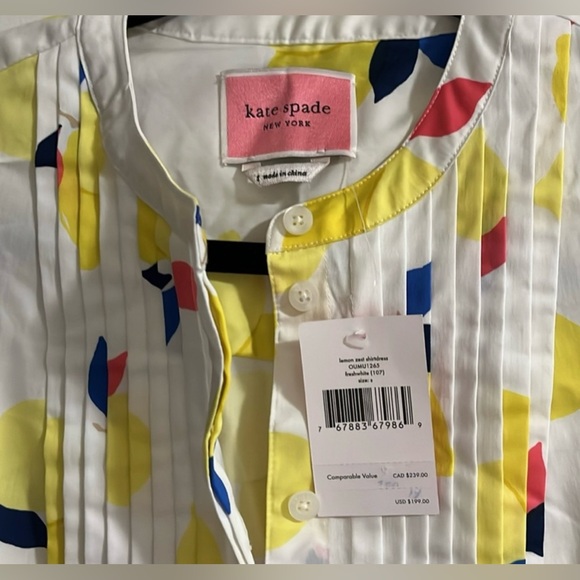 Kate spade Lemon Zest Oversized Dress Sz S NWT - Picture 4 of 15